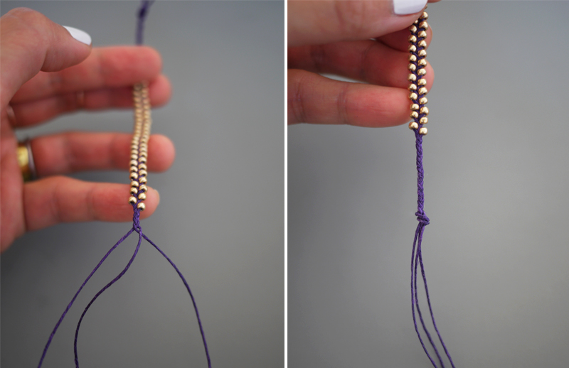 threaded bead bracelet