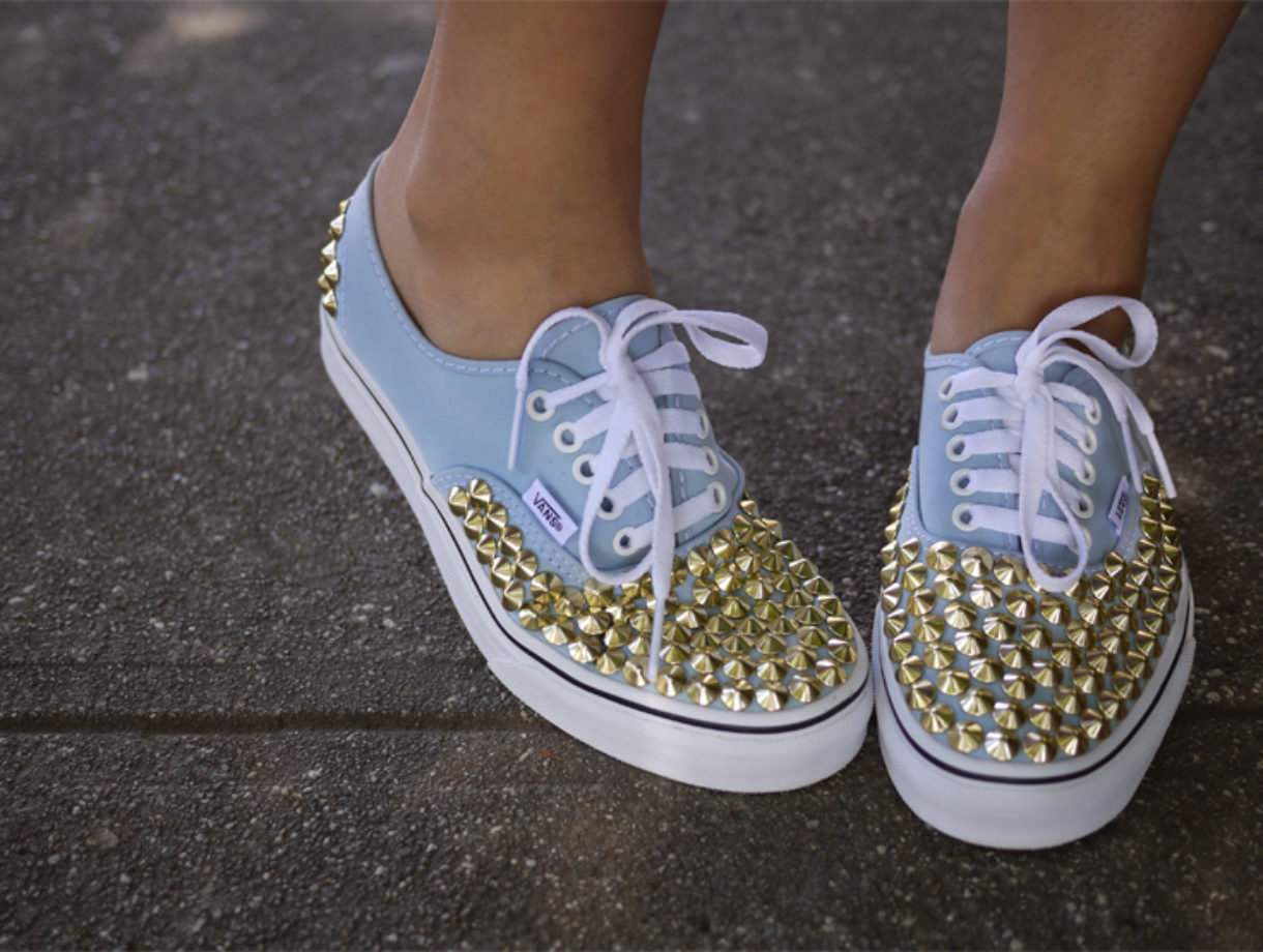DIY Studded Sneakers - Honestly WTF