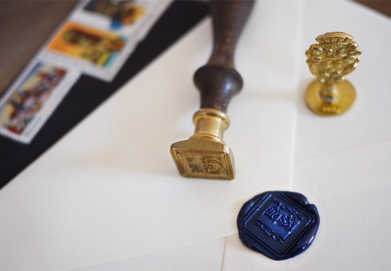 DIY Vintage Envelope Wedding Invitations Greetings Sealing Wax Stamp Wood Handle 