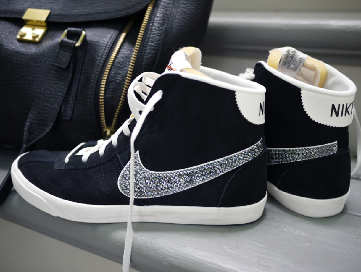 DIY Crystal Studded Sneakers - Honestly WTF