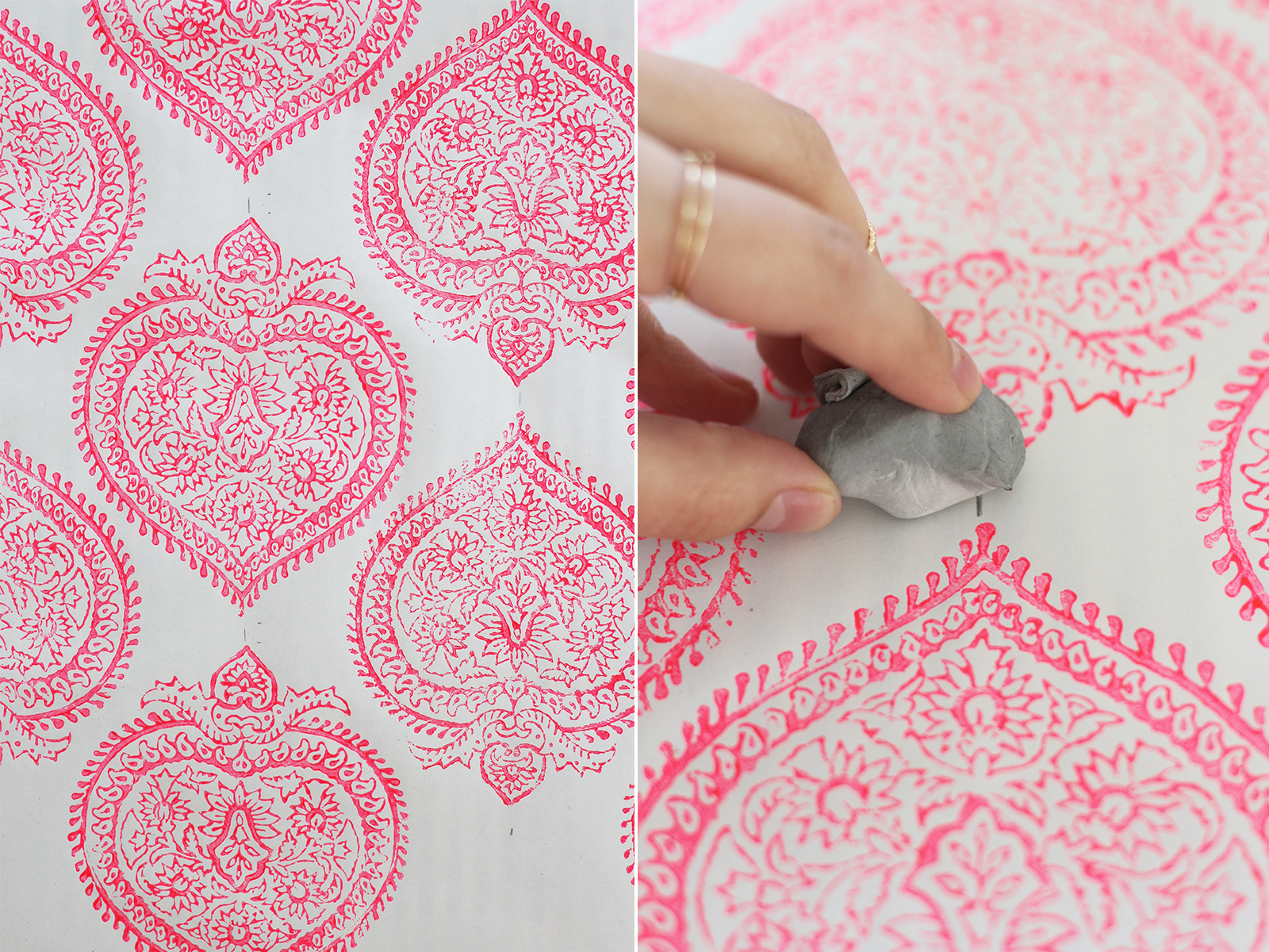 How to do block printing on fabric at home, DIY Block Printing