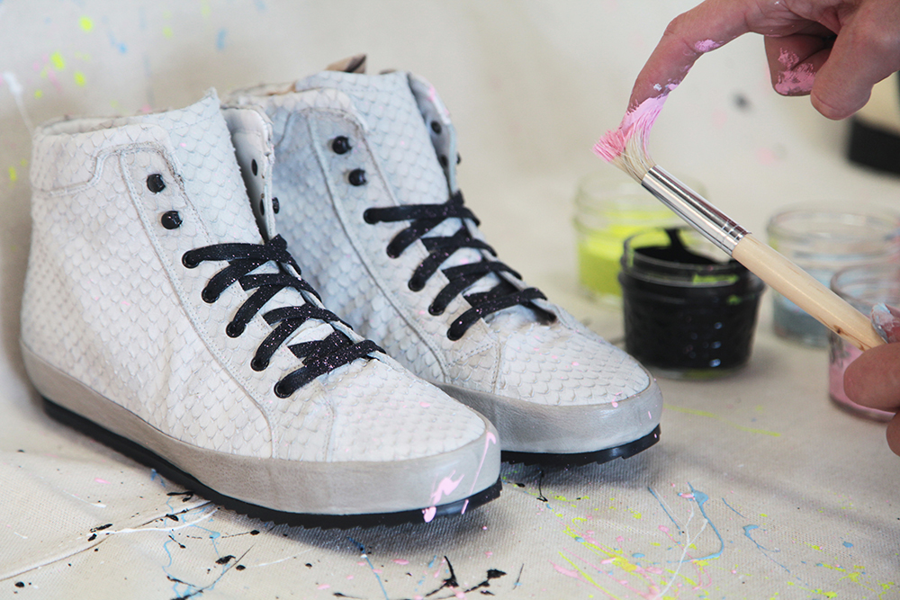 DIY Paint Splattered Shoes With FREDA SALVADOR Honestly WTF