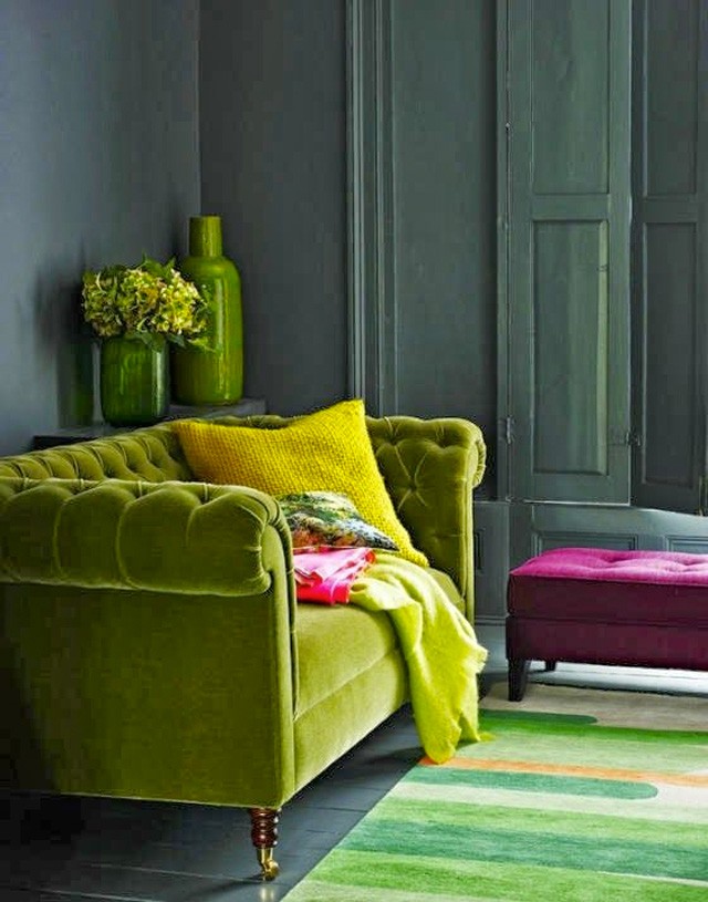 The Great Green Sofa Honestly, What Colour Goes With Lime Green Sofa