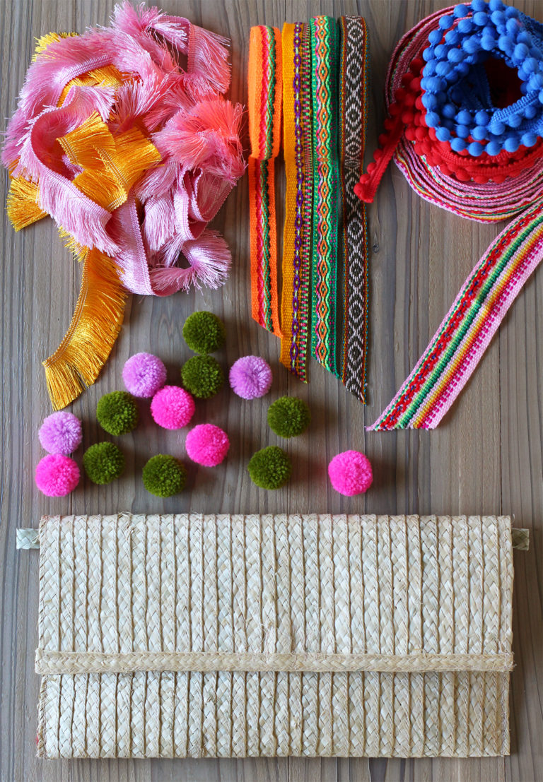 DIY Embellished Straw Clutch Honestly WTF