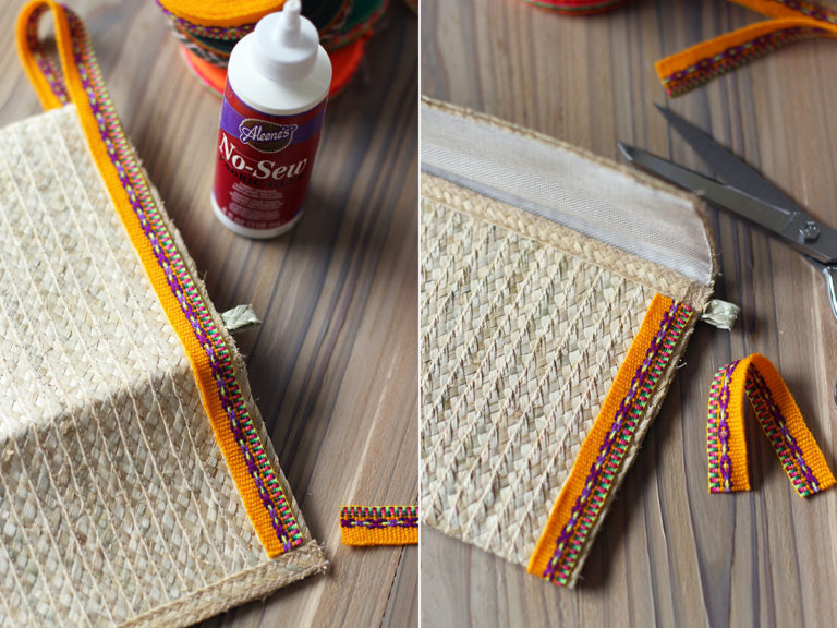 DIY Embellished Straw Clutch Honestly WTF