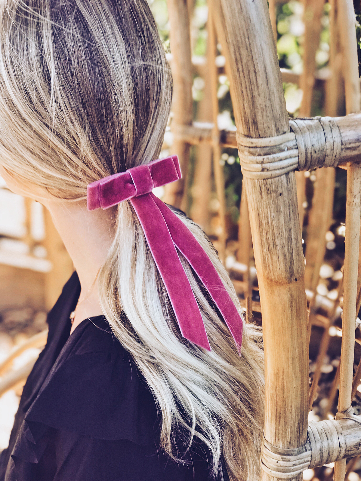 DIY Velvet Bow Hair Tie