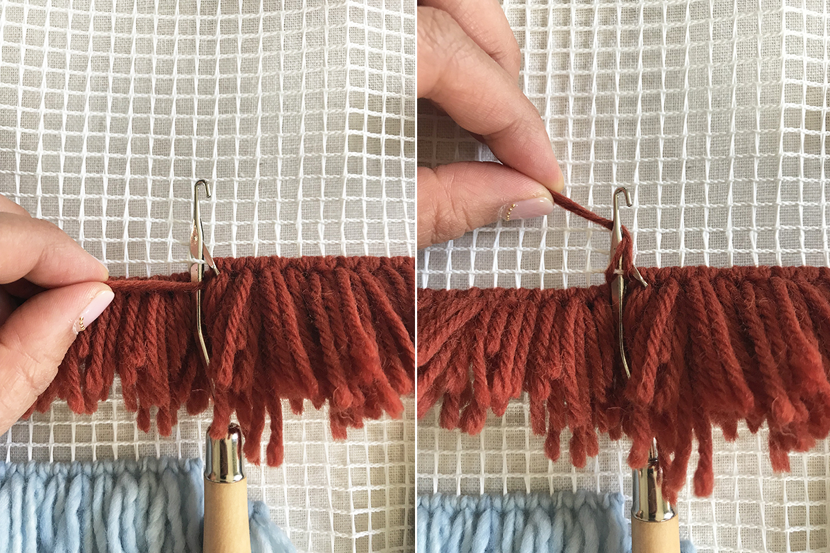 Latch Hooking - How to latch hook 