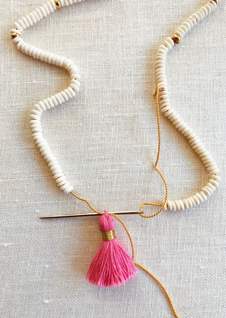 DIY Beaded Shell Necklaces Honestly WTF