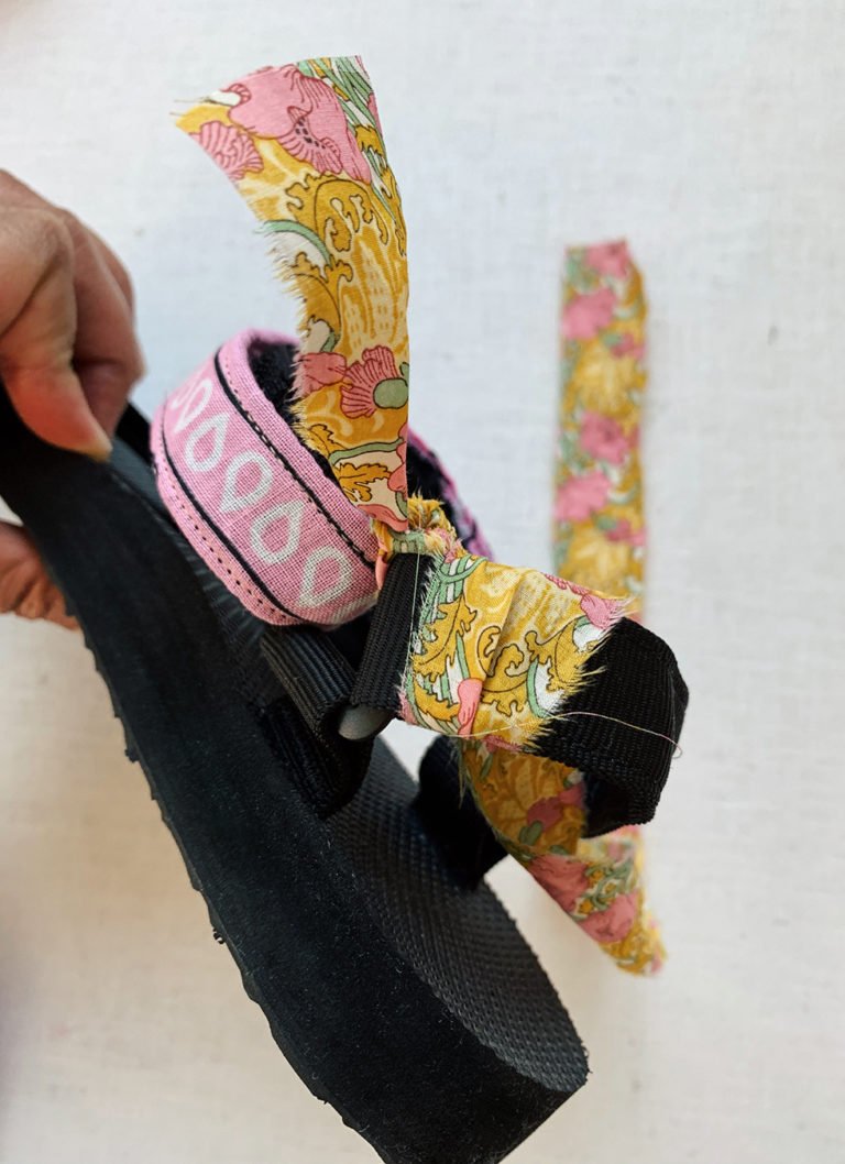DIY Fabric Wrapped Teva Sandals – Honestly WTF