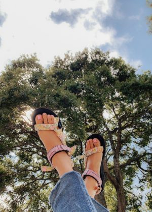 DIY Fabric Wrapped Teva Sandals