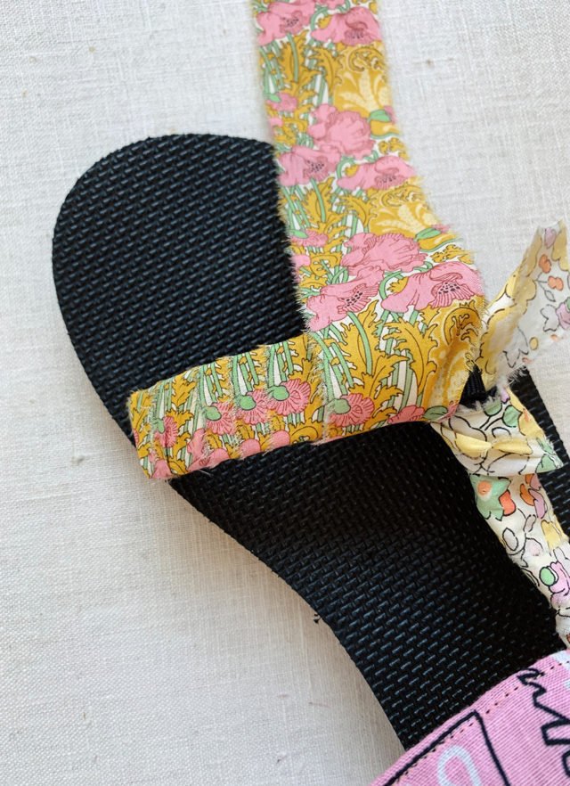 DIY Fabric Wrapped Teva Sandals - Honestly WTF