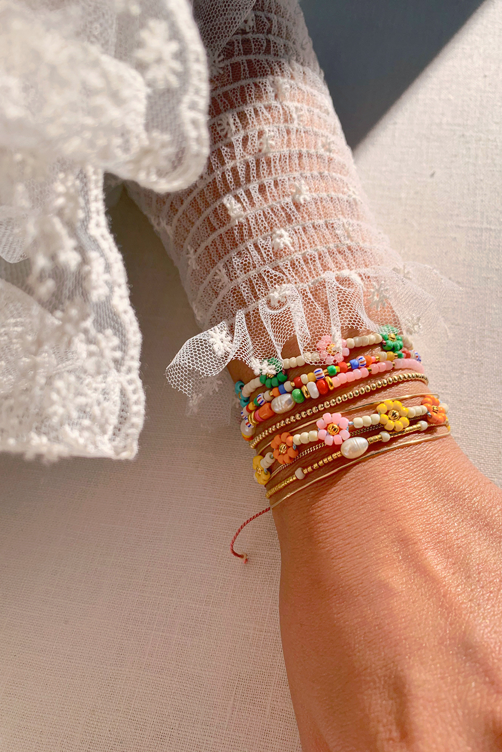 Coffee bean bracelet by SoCharm adorned with a genuine white diamond