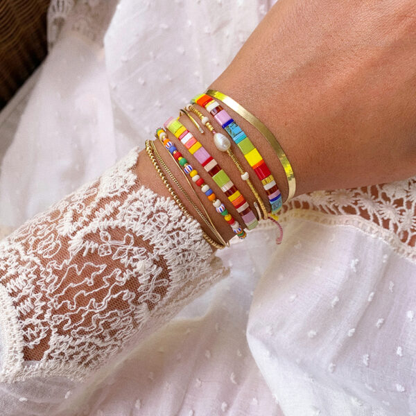 DIY Tila Bead Bracelet