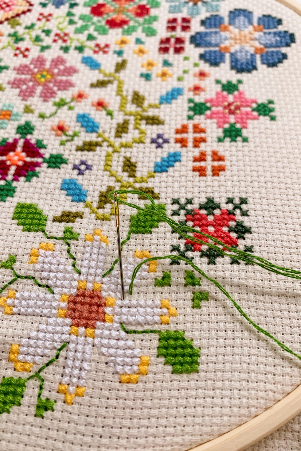 flowers floral tropical cross stitch sampler Mothers Day cross stitch gift for mom DIY Cross stitch patterns pdf modern counted easy cross stitch chart 